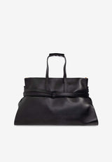 Moschino Tie Me Leather Tote Bag Black MD4155PP0N FF0-000