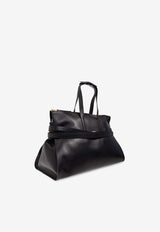Moschino Tie Me Leather Tote Bag Black MD4155PP0N FF0-000
