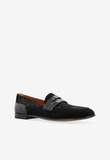 Dolce & Gabbana DG Classic Loafers in Calfskin and Alligator Leather Black A50717 A2E22-8B956