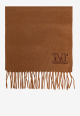 Max Mara Embroidered Monogram Cashmere Scarf Brown WSDALIA 2524546312-034
