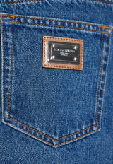 Dolce & Gabbana Logo Plaque Denim Skirt Blue F4C14D G8NR3-S9001