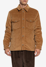 Dolce & Gabbana Corduroy Buttoned Jacket Brown G9BRET FUVIP-M2366