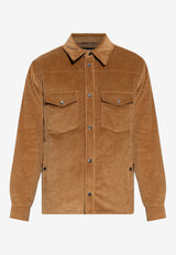 Dolce & Gabbana Corduroy Buttoned Jacket Brown G9BRET FUVIP-M2366