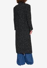 Dolce & Gabbana Double-Breasted Houndstooth Wool Coat Gray F0GHHT FCZAD-S8031