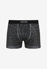 Tom Ford Leopard Print Signature Briefs Gray T4LC31230 0-029