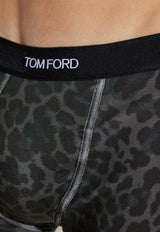 Tom Ford Leopard Print Signature Briefs Gray T4LC31230 0-029