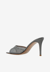 Gianvito Rossi Rania 85 Crystal Mesh Mules Gray G15040 85RIC-BORACCA