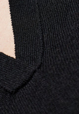Dolce & Gabbana Knitted Cashmere Polo Sweater Black FXZ33Z JDVC2-N0000