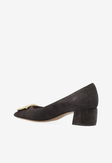 Ferragamo Mara 40 Suede Pumps Brown 01K665 MARA 40 786972-TESTA DI MORO