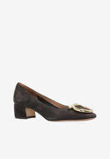 Ferragamo Mara 40 Suede Pumps Brown 01K665 MARA 40 786972-TESTA DI MORO