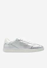 Ferragamo Athena Metallic Leather Sneakers Silver 030703 ATHENA 784924-SILVER