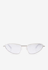 McQueen Logo Cat-Eye Sunglasses Silver 841899 I3330-1188