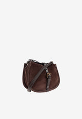 Etro Small Suede Pony Shoulder Bag Brown WP1C0021 AP341-M0406