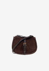 Etro Small Suede Pony Shoulder Bag Brown WP1C0021 AP341-M0406