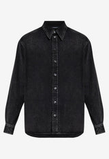 Dolce & Gabbana Oversized Faded Denim Shirt Black G5IT7D G8ND9-S9001