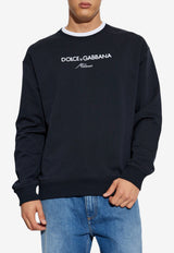Dolce & Gabbana Embroidered Logo Sweatshirt Navy G9BQBZ HU7O6-B0665