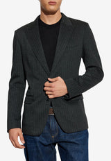 Dolce & Gabbana Herringbone Single-Breasted Blazer Gray G2TK2T GJ640-S8030
