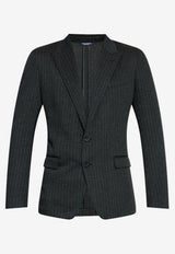 Dolce & Gabbana Herringbone Single-Breasted Blazer Gray G2TK2T GJ640-S8030