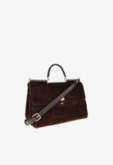 Dolce & Gabbana My Sicily Suede Top Handle Bag Brown BB7814 BO903-8M157