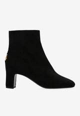 Dolce & Gabbana 60 DG Logo Suede Ankle Boots Black CT1092 A1275-80999