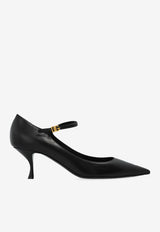 Dolce & Gabbana 60 Pointed-Toe Leather Pumps Black CD1964 A5738-80999