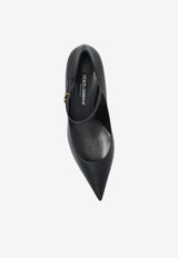Dolce & Gabbana 60 Pointed-Toe Leather Pumps Black CD1964 A5738-80999