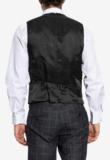 Dolce & Gabbana Prince of Wales Single-Breasted Suit in Wool-Blend Gray GK02XT FQ3FU-S8100