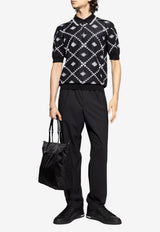 Dolce & Gabbana Jacquard Piqué Polo T-shirt Black GXZ02T JGMA7-HH8TA