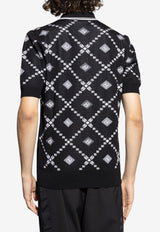 Dolce & Gabbana Jacquard Piqué Polo T-shirt Black GXZ02T JGMA7-HH8TA