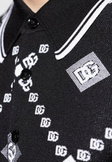 Dolce & Gabbana Jacquard Piqué Polo T-shirt Black GXZ02T JGMA7-HH8TA