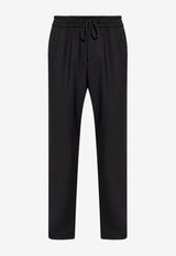 Dolce & Gabbana Structured Wool Canvas Pants Black GP14UT FURK8-N0000