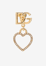 Dolce & Gabbana DG Logo and Heart Earrings Gold WER6I2 W1111-ZOO00