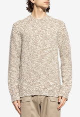 Dolce & Gabbana Wool Tweed Sweater Beige GXXA9T JAM8G-S8232