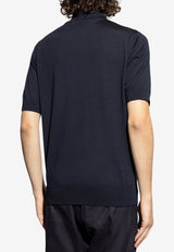 Dolce & Gabbana Wool Polo T-shirt Navy GXZ02T JDVBV-B0665