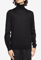 Dolce & Gabbana DG Logo Wool Turtleneck Sweater Black GXW05T JDVBV-N0000