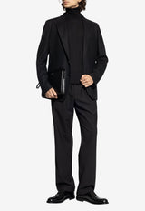 Dolce & Gabbana DG Logo Wool Turtleneck Sweater Black GXW05T JDVBV-N0000