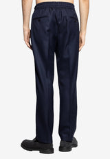 Dolce & Gabbana Wool Pleated Track Pants Navy GP12QT FU25E-B0665