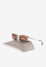 McQueen Logo Cat-Eye Sunglasses Pink 841899 I3330-7024