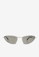 McQueen Logo Cat-Eye Sunglasses Gray 841899 I3330-1030
