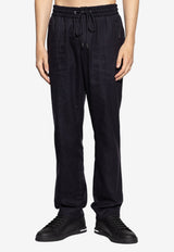 Dolce & Gabbana Chevron Straight-Leg Pants Black GP147T FCTAB-S8031