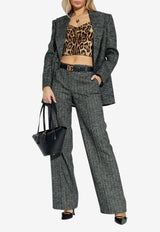 Dolce & Gabbana Leopard Print Cropped Top Brown F7W98T GDCLP-HY13M