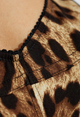 Dolce & Gabbana Leopard Print Cropped Top Brown F7W98T GDCLP-HY13M