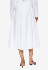 Jacquemus Flared A-line Midi Skirt White SKW00635 AW00648-100