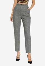 Dolce & Gabbana Wool Straight-Leg Pants Gray FTAM2T FMBAR-S8030