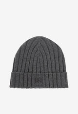 Dolce & Gabbana Ribbed Cashmere Beanie Gray FXQ10Z JBW0S-N5822