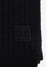 Dolce & Gabbana Braided Wool Scarf Black GX13KZ JDVCM-N0000