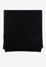 Dolce & Gabbana Braided Wool Scarf Black GX13KZ JDVCM-N0000
