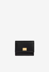 Dolce & Gabbana Logo Plaque Leather Wallet Black BI0770 A9S25-80999