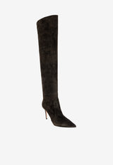 Gianvito Rossi Hansen 85 Over-the-Knee Boots Green G80142 85RIC-C45DKOL