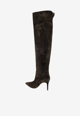 Gianvito Rossi Hansen 85 Over-the-Knee Boots Green G80142 85RIC-C45DKOL
